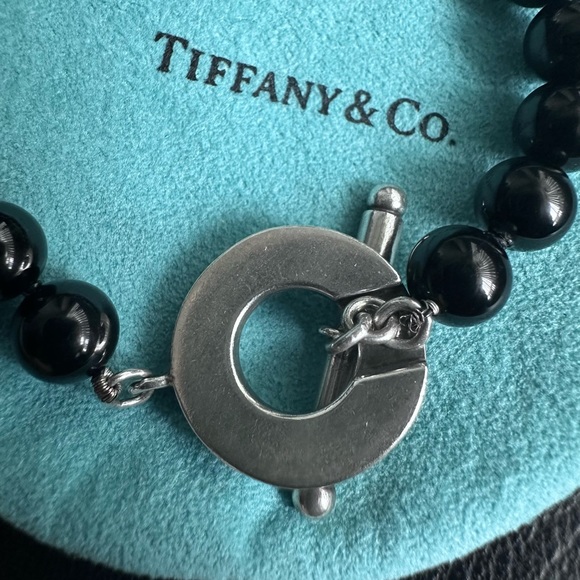 Tiffany Black Onyx Bead Toggle Bracelet - Picture 3 of 4
